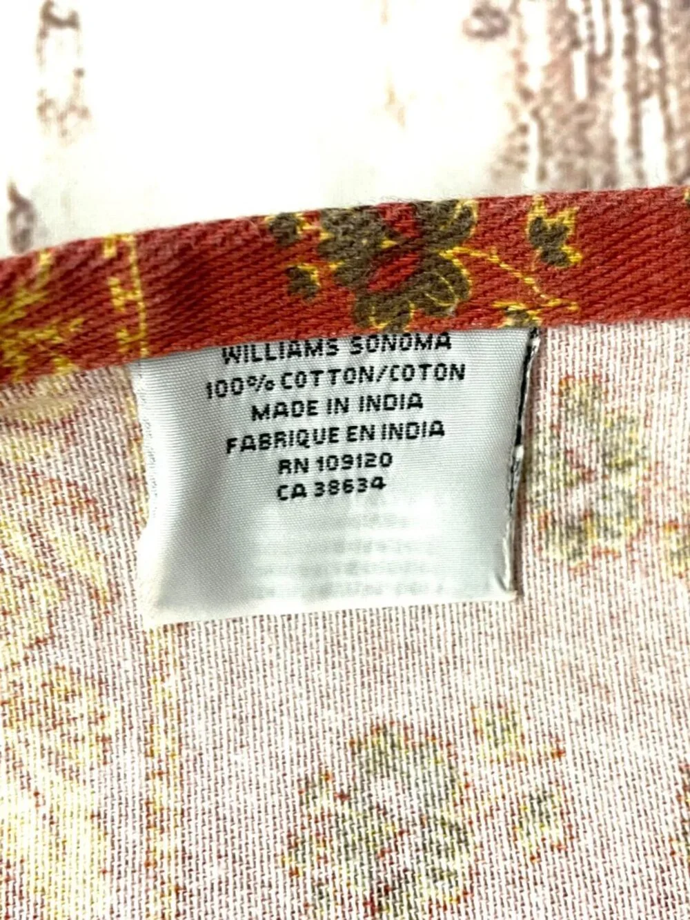 Williams Sonoma Fall Floral Tea Towel